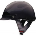 DOT FLAT BLACK FLAME SHORTY MOTORCYCLE HELMET